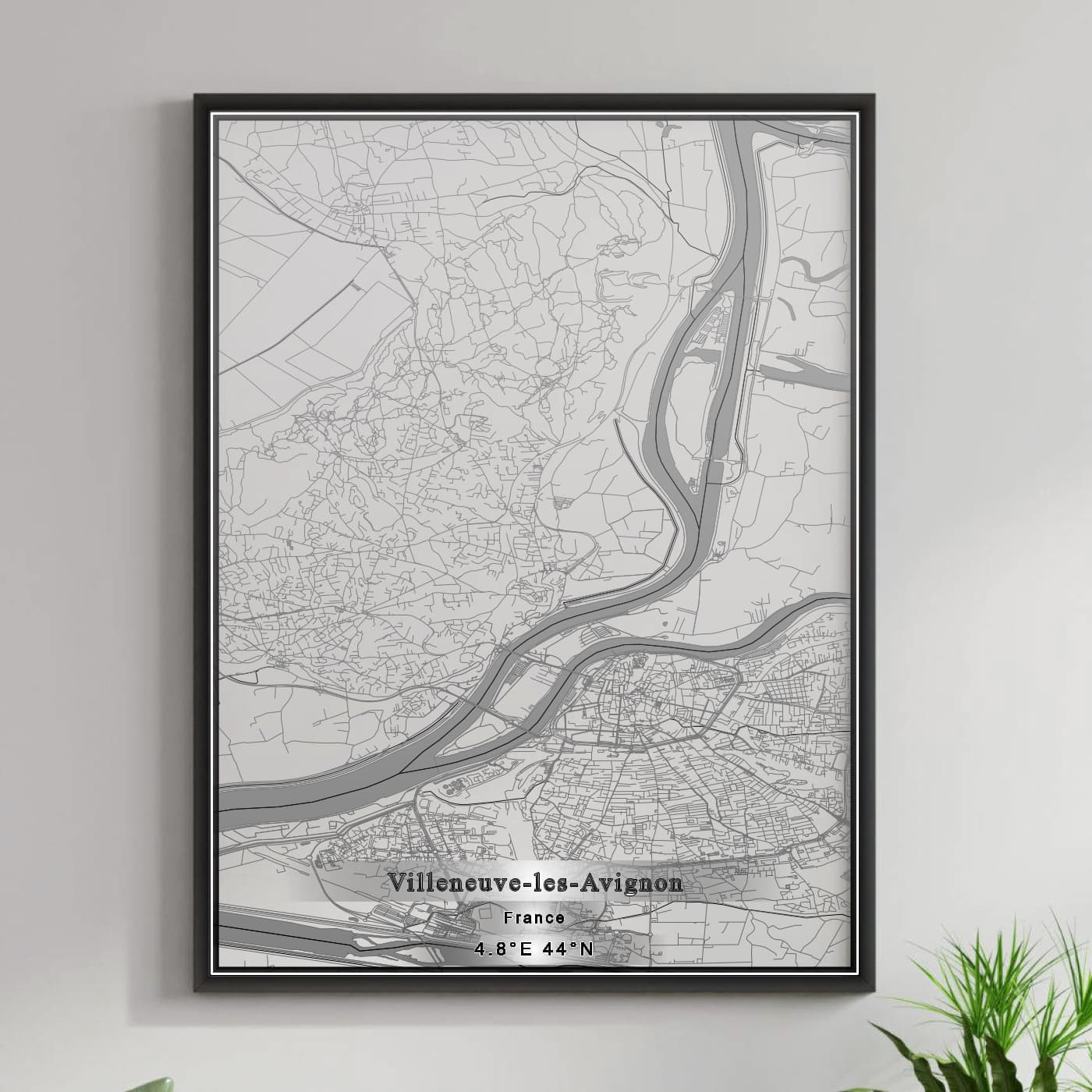 ROAD MAP OF VILLENEUVE-LES-AVIGNON, FRANCE BY MAPBAKES