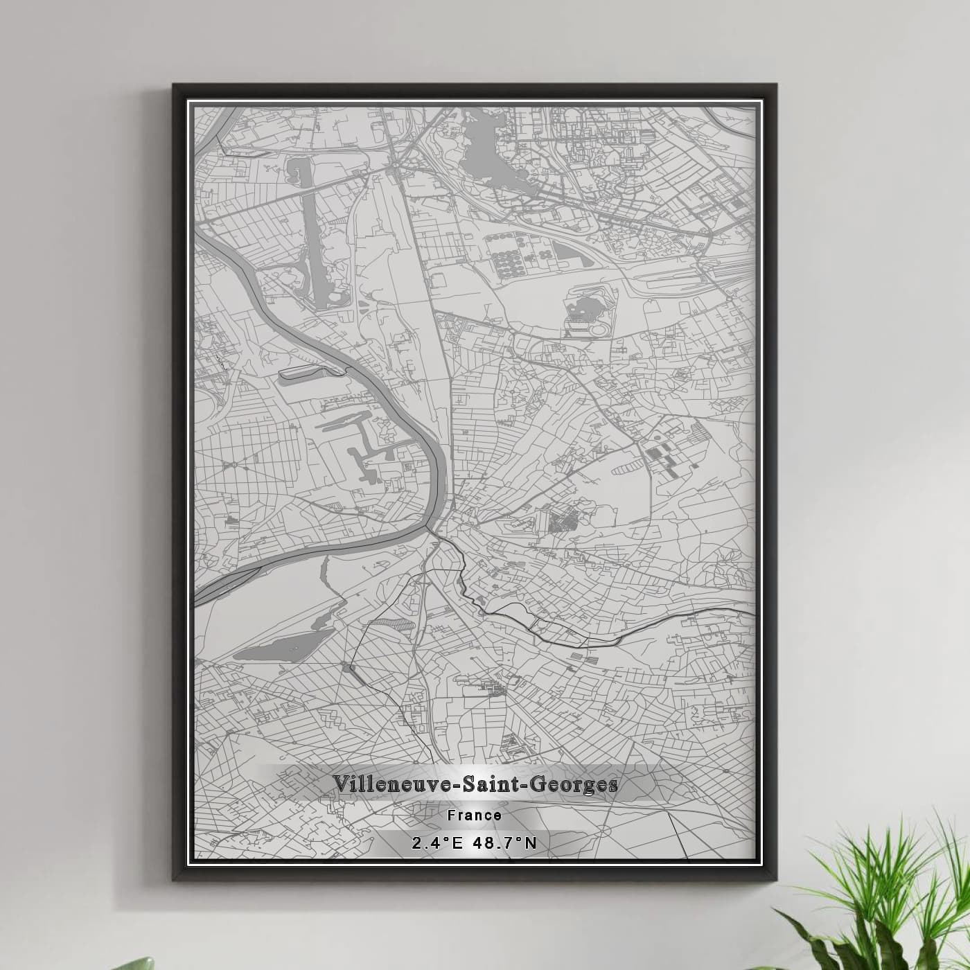 ROAD MAP OF VILLENEUVE-SAINT-GEORGES, FRANCE BY MAPBAKES