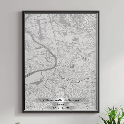 ROAD MAP OF VILLENEUVE-SAINT-GEORGES, FRANCE BY MAPBAKES