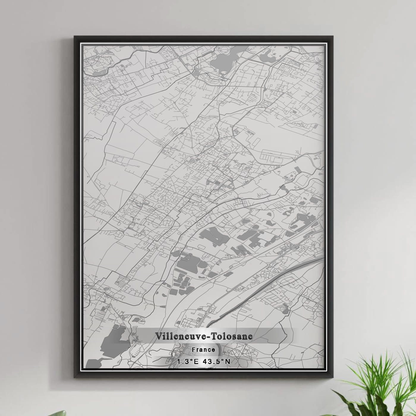 ROAD MAP OF VILLENEUVE-TOLOSANE, FRANCE BY MAPBAKES