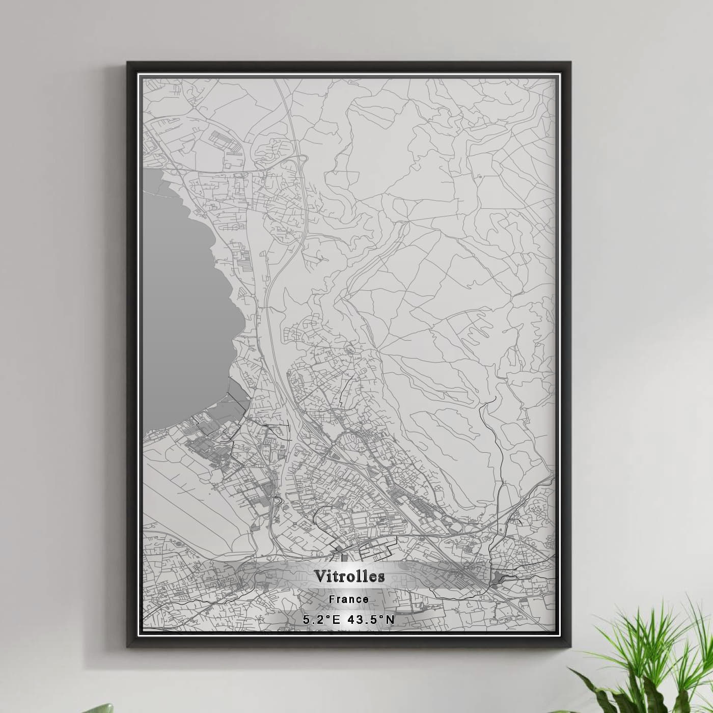 ROAD MAP OF VITROLLES, FRANCE BY MAPBAKES