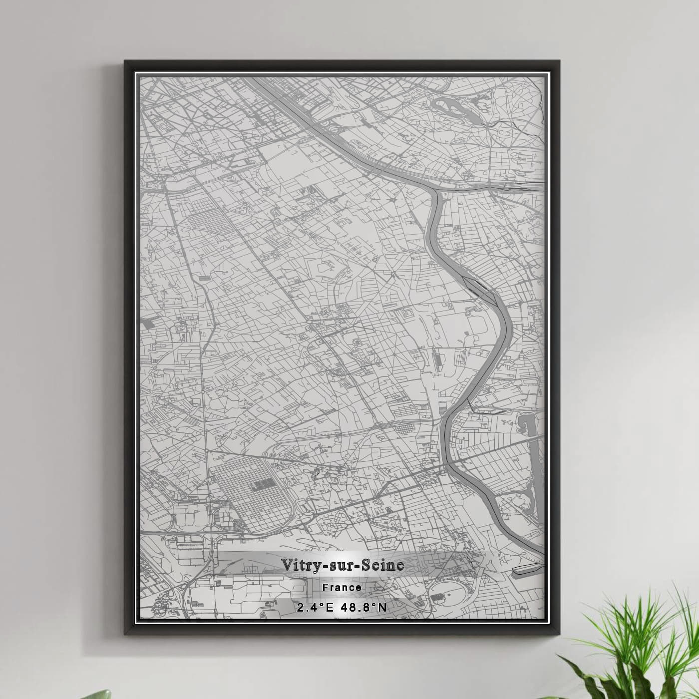 ROAD MAP OF VITRY-SUR-SEINE, FRANCE BY MAPBAKES