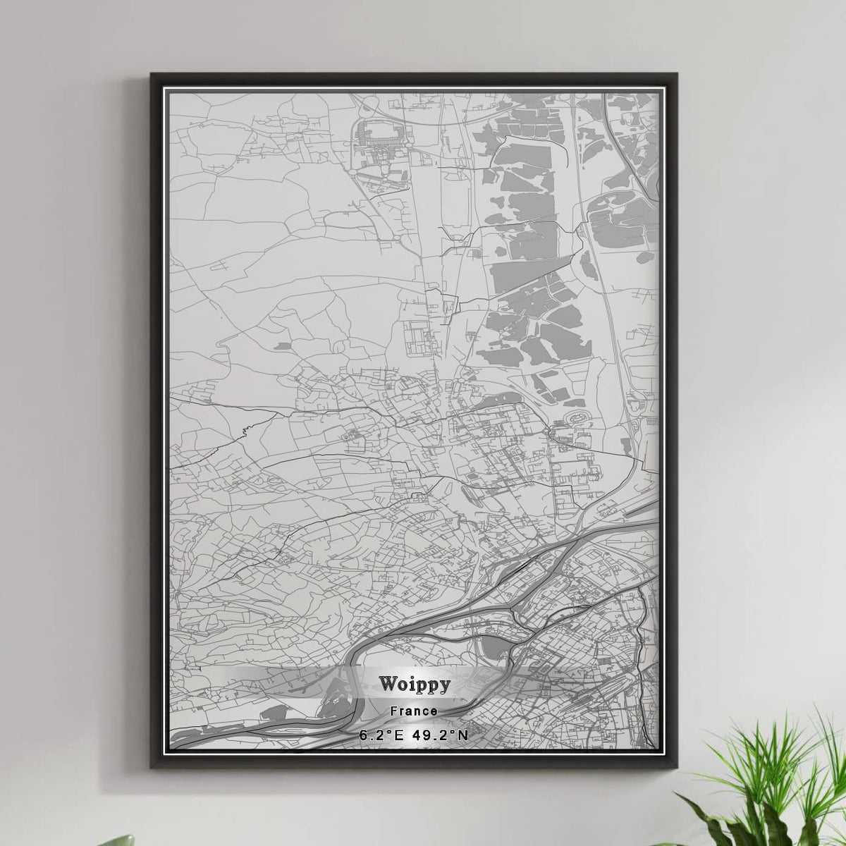 ROAD MAP OF WOIPPY, FRANCE BY MAPBAKES