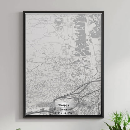ROAD MAP OF WOIPPY, FRANCE BY MAPBAKES