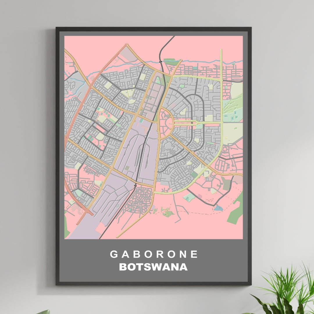 GABORONE ROAD MAP – MapBakes