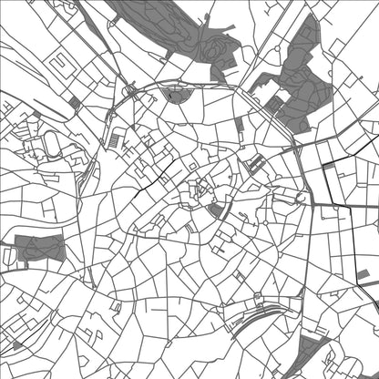 ROAD MAP OF AACHEN, GERMANY BY MAPBAKES