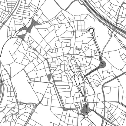 ROAD MAP OF AUGSBURG, GERMANY BY MAPBAKES