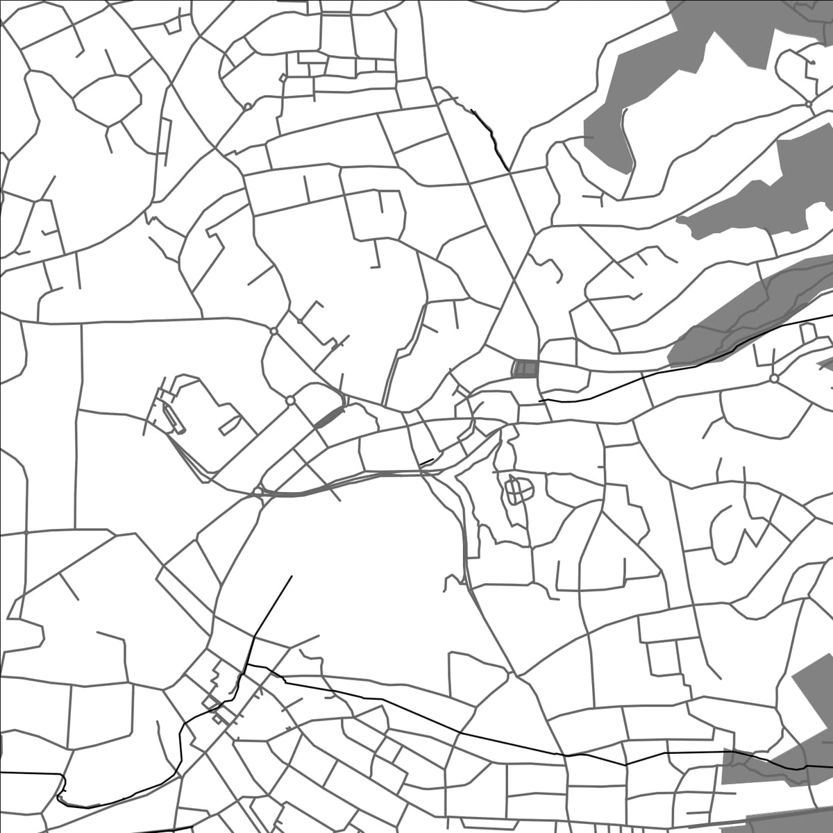 ROAD MAP OF BERGISCH GLADBACH, GERMANY BY MAPBAKES