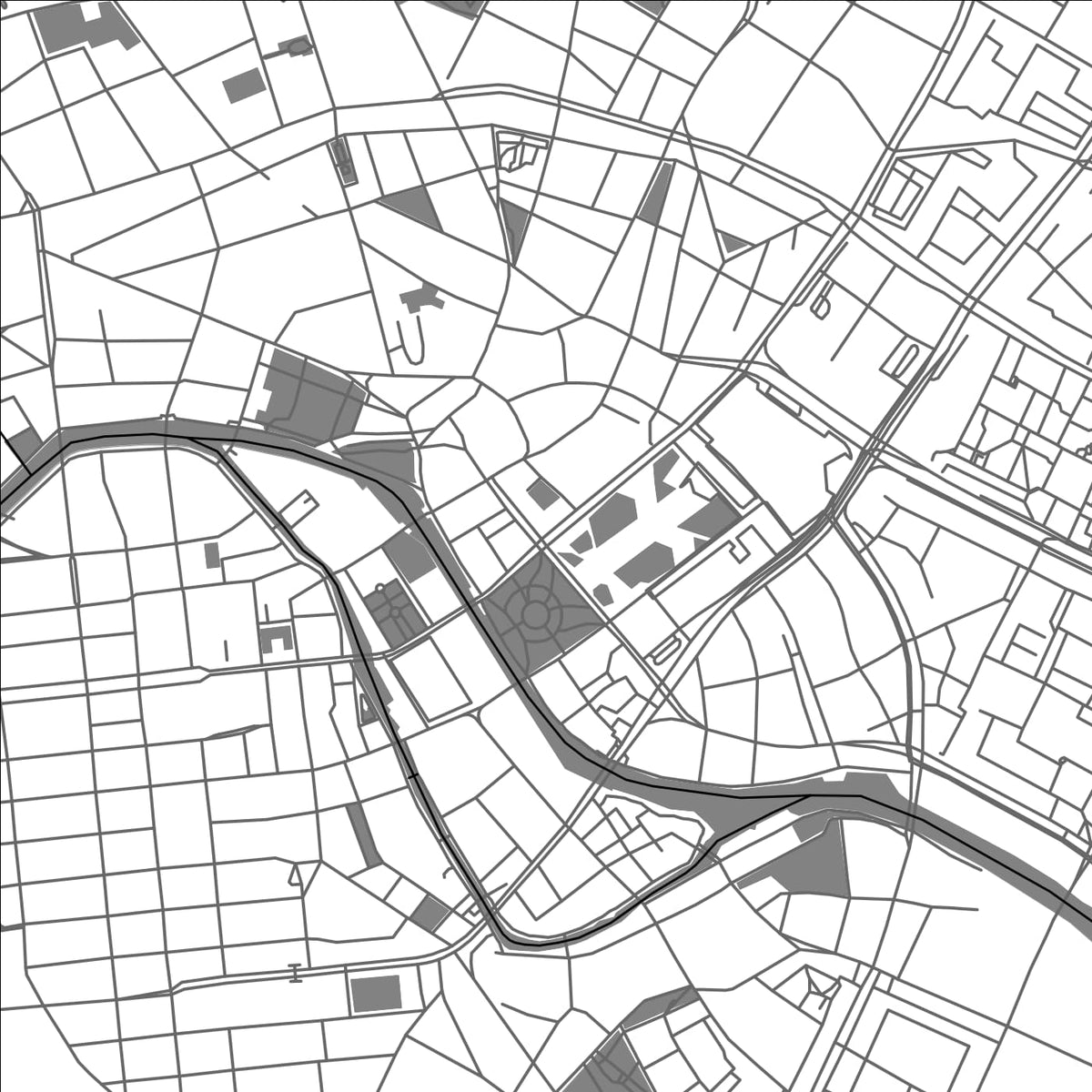 ROAD MAP OF BERLIN, GERMANY BY MAPBAKES