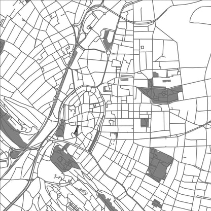 ROAD MAP OF BIELEFELD, GERMANY BY MAPBAKES