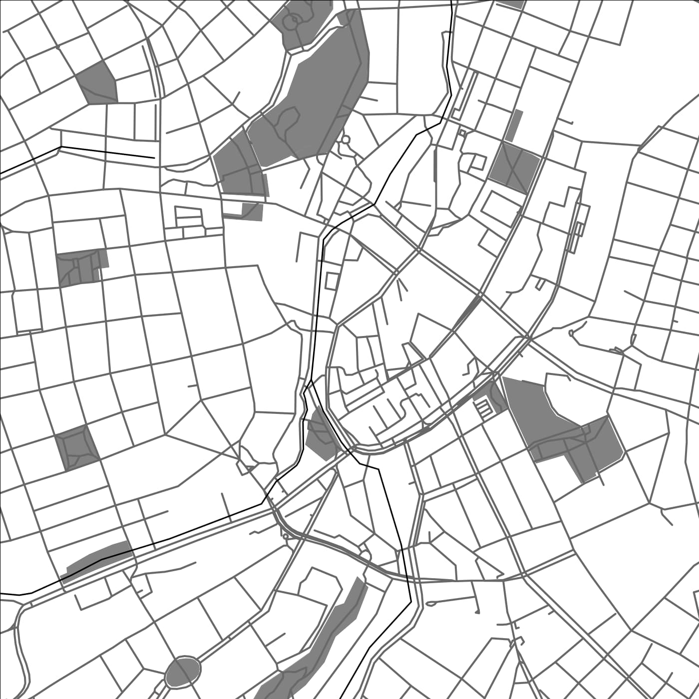 ROAD MAP OF CHEMNITZ, GERMANY BY MAPBAKES