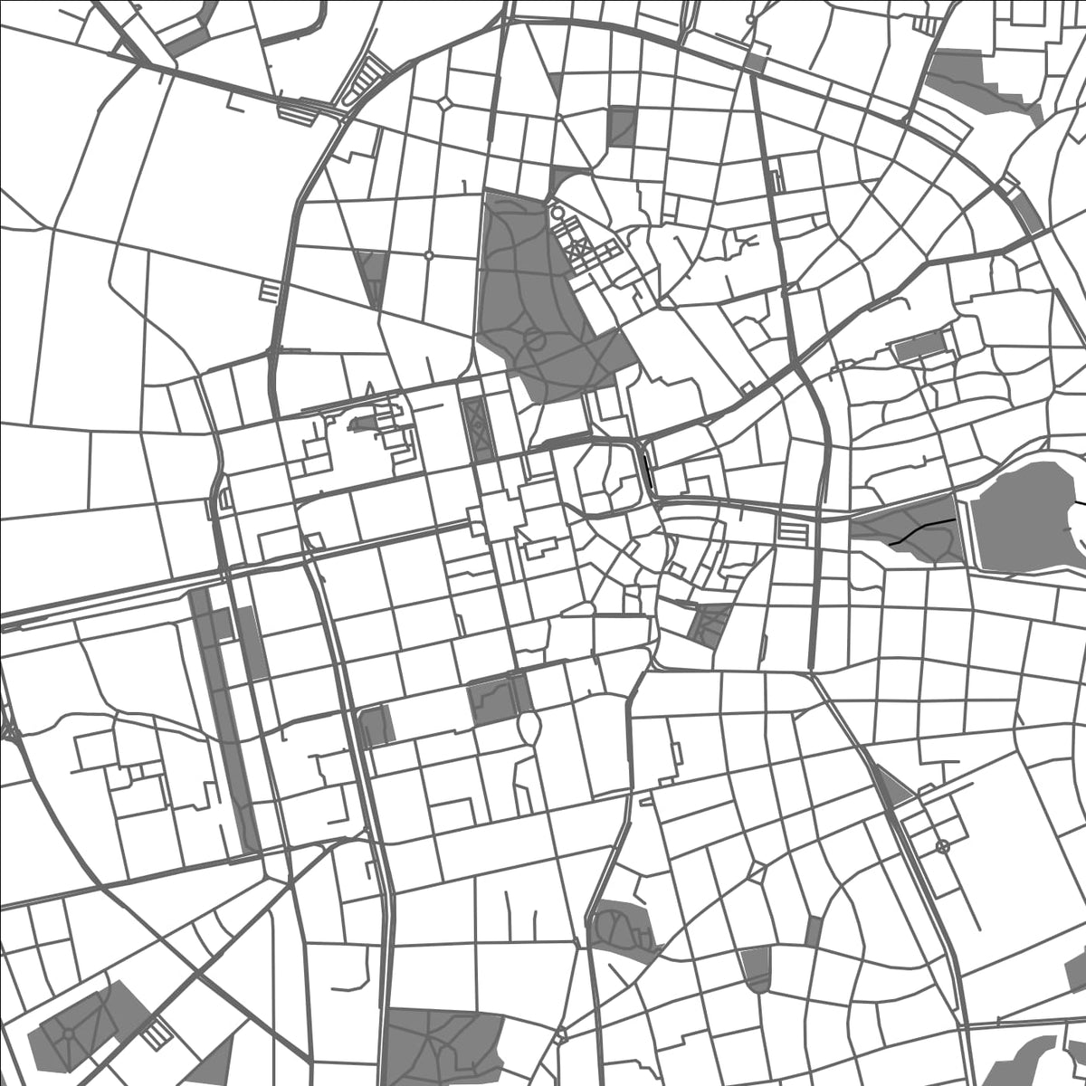 ROAD MAP OF DARMSTADT, GERMANY BY MAPBAKES