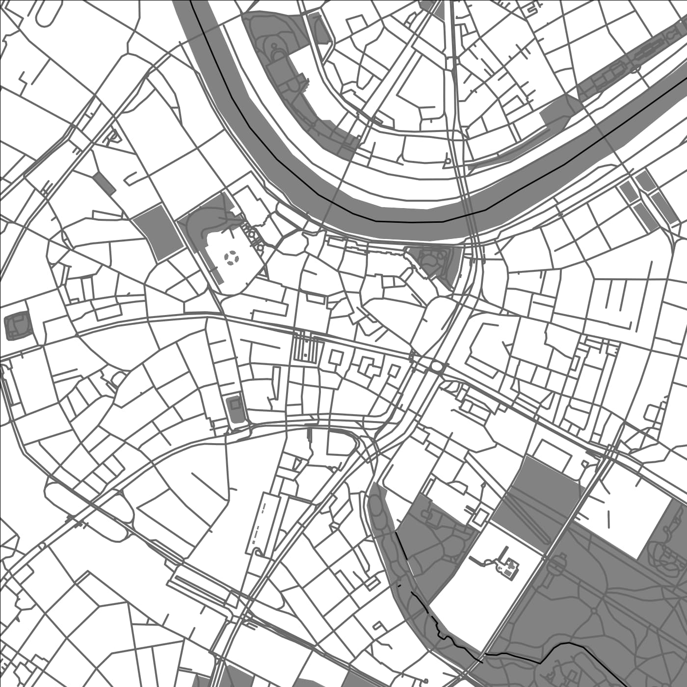 ROAD MAP OF DRESDEN, GERMANY BY MAPBAKES