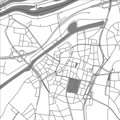 ROAD MAP OF DUISBURG, GERMANY BY MAPBAKES