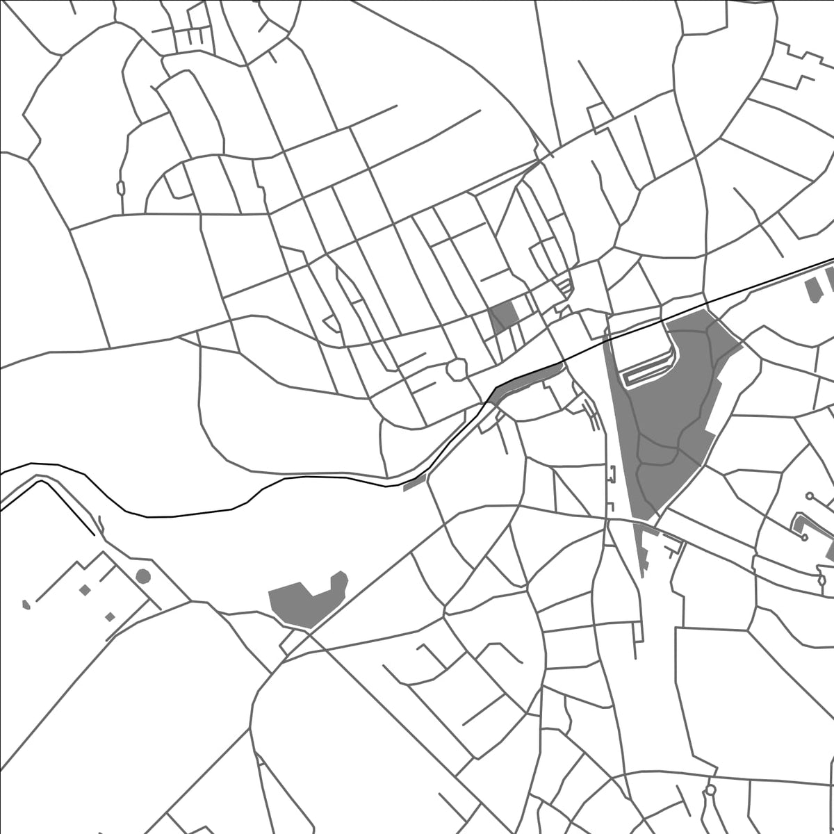 ROAD MAP OF ELMSHORN, GERMANY BY MAPBAKES