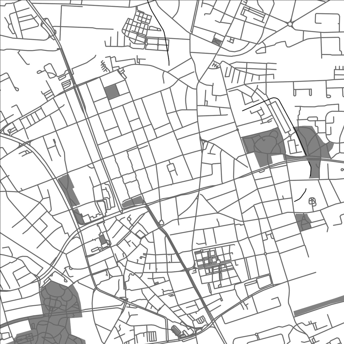 ROAD MAP OF GELSENKIRCHEN, GERMANY BY MAPBAKES