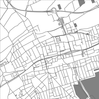 ROAD MAP OF GERMERING, GERMANY BY MAPBAKES