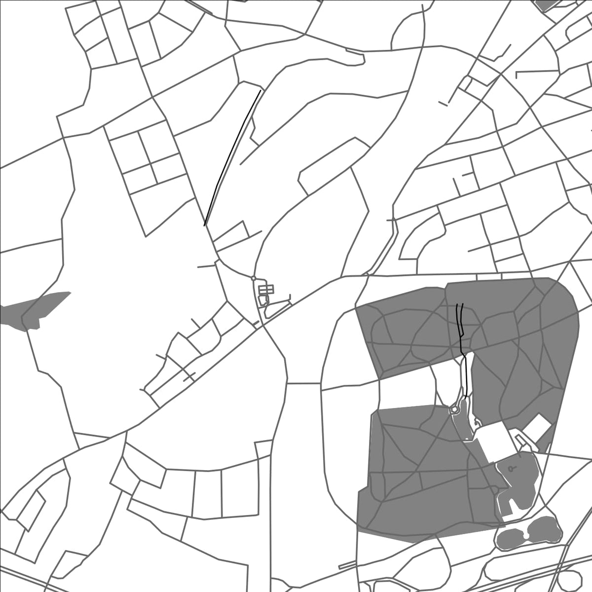 ROAD MAP OF GLADBECK, GERMANY BY MAPBAKES