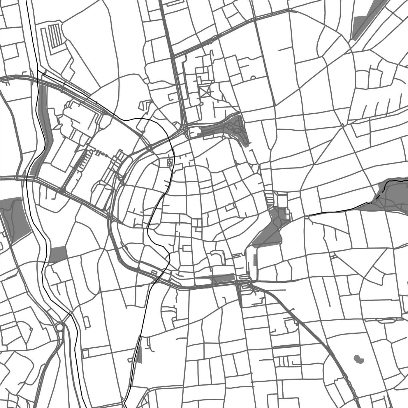 ROAD MAP OF GOTTINGEN, GERMANY BY MAPBAKES