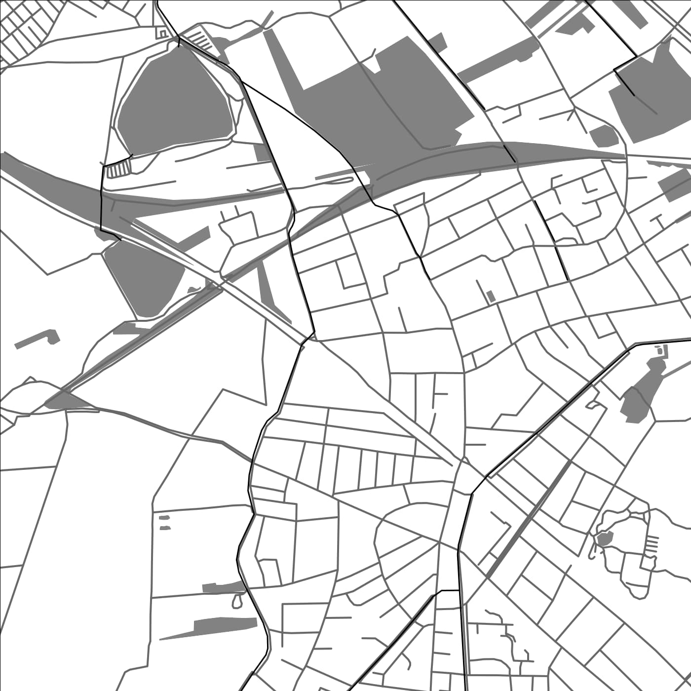 ROAD MAP OF GROBENZELL, GERMANY BY MAPBAKES