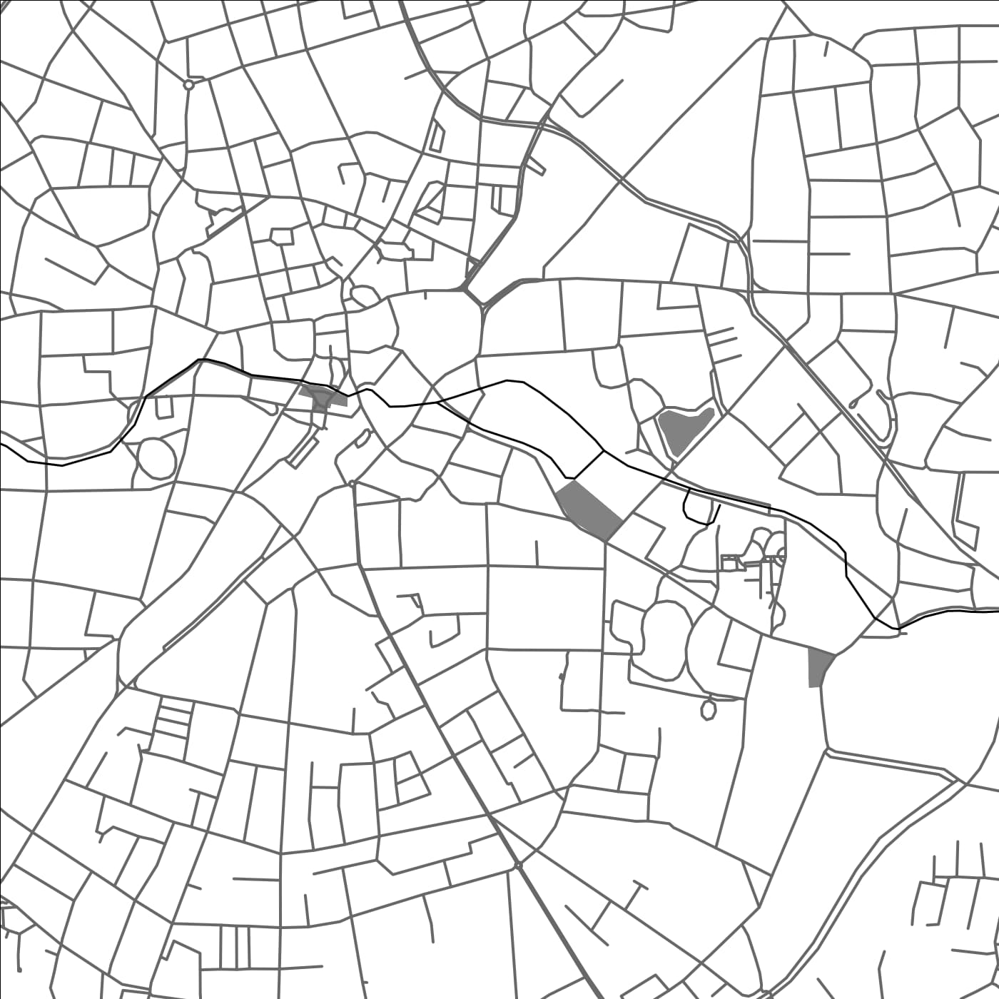 ROAD MAP OF GUTERSLOH, GERMANY BY MAPBAKES