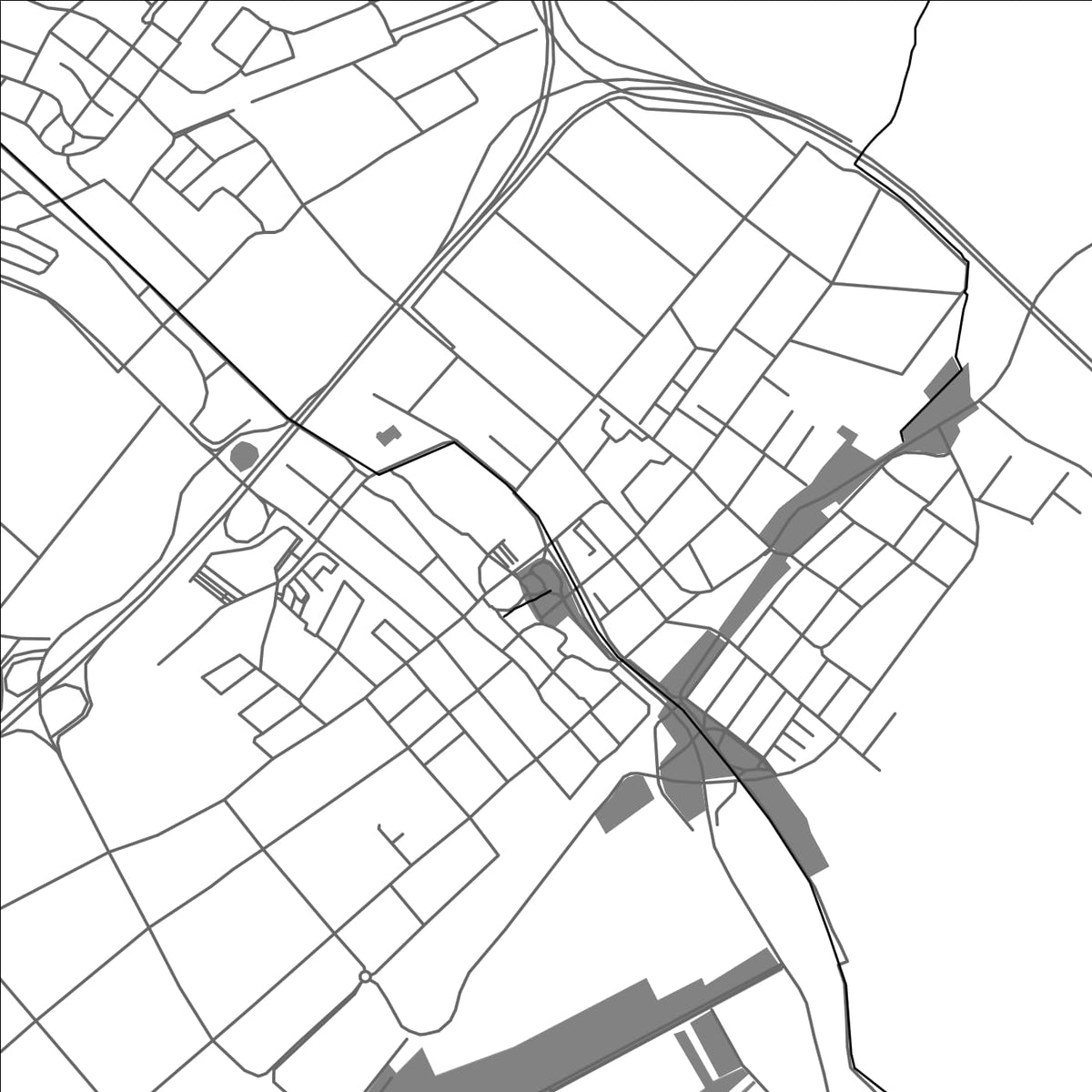 ROAD MAP OF HATTERSHEIM, GERMANY BY MAPBAKES