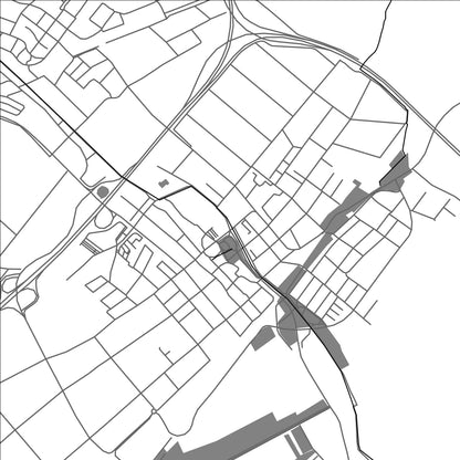 ROAD MAP OF HATTERSHEIM, GERMANY BY MAPBAKES