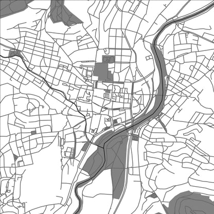 ROAD MAP OF JENA, GERMANY BY MAPBAKES