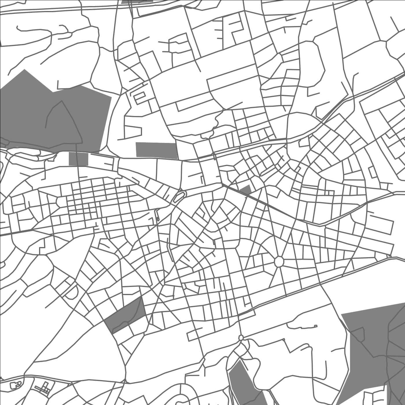 ROAD MAP OF KAISERSLAUTERN, GERMANY BY MAPBAKES