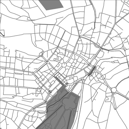 ROAD MAP OF KASSEL, GERMANY BY MAPBAKES