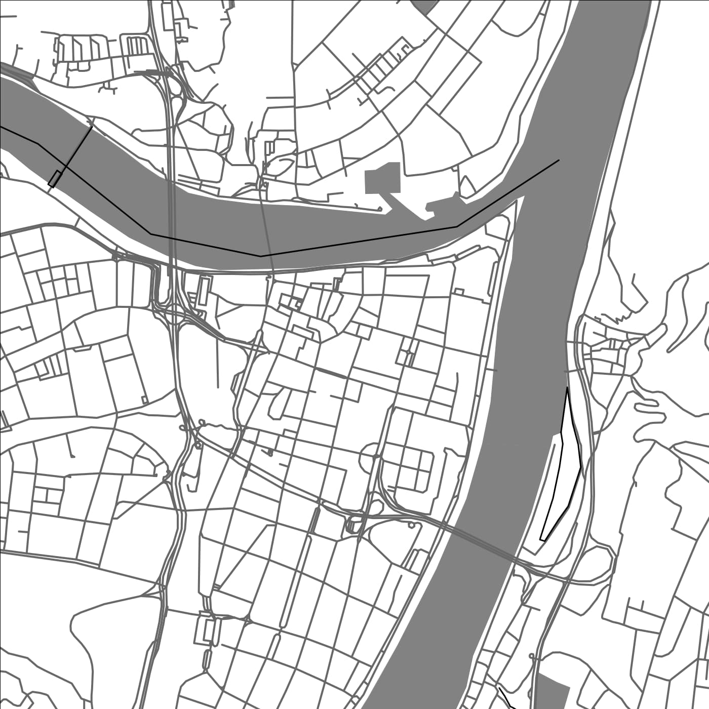 ROAD MAP OF KOBLENZ, GERMANY BY MAPBAKES