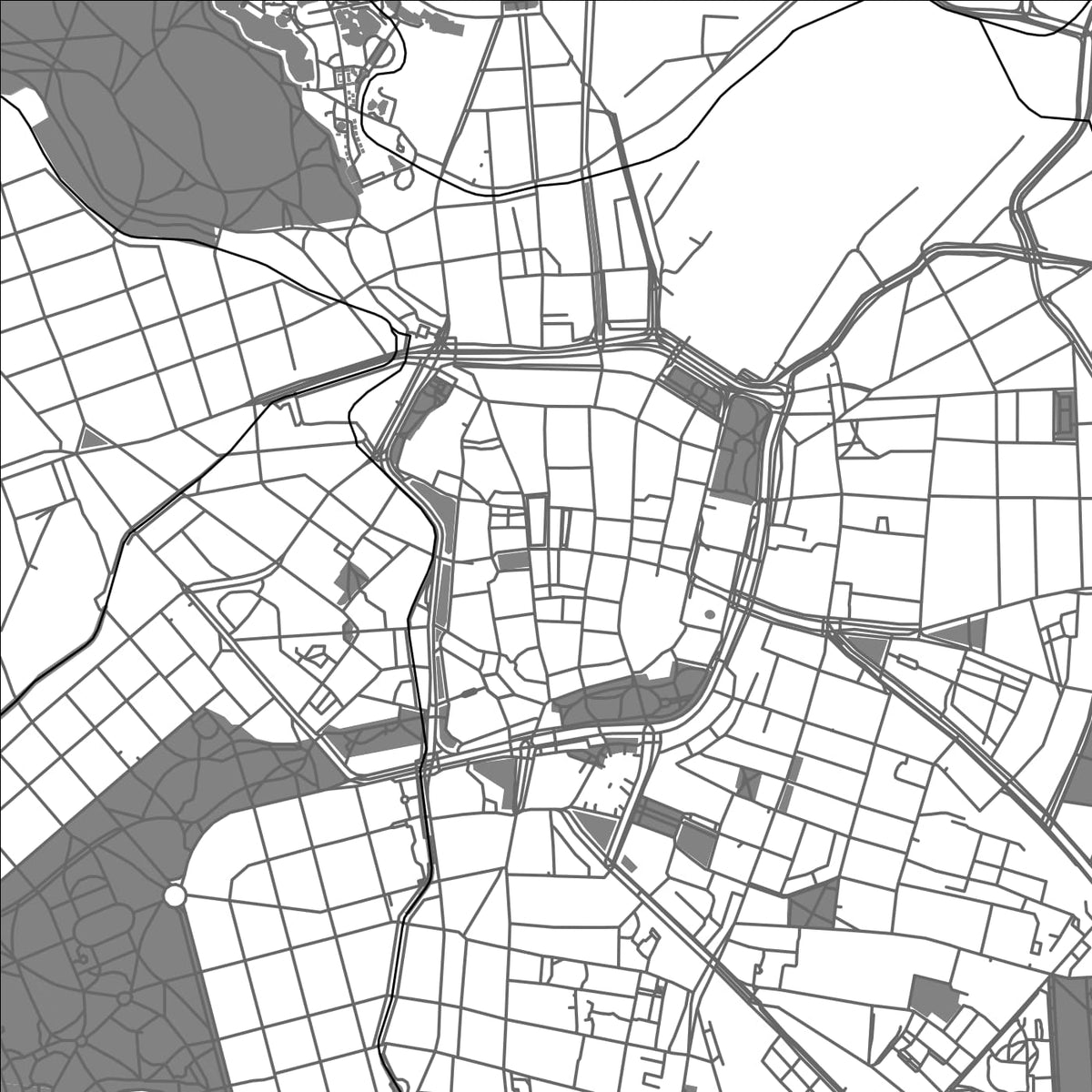ROAD MAP OF LEIPZIG, GERMANY BY MAPBAKES