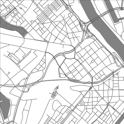 ROAD MAP OF LUDWIGSHAFEN, GERMANY BY MAPBAKES