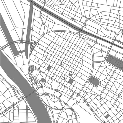 ROAD MAP OF MANNHEIM, GERMANY BY MAPBAKES