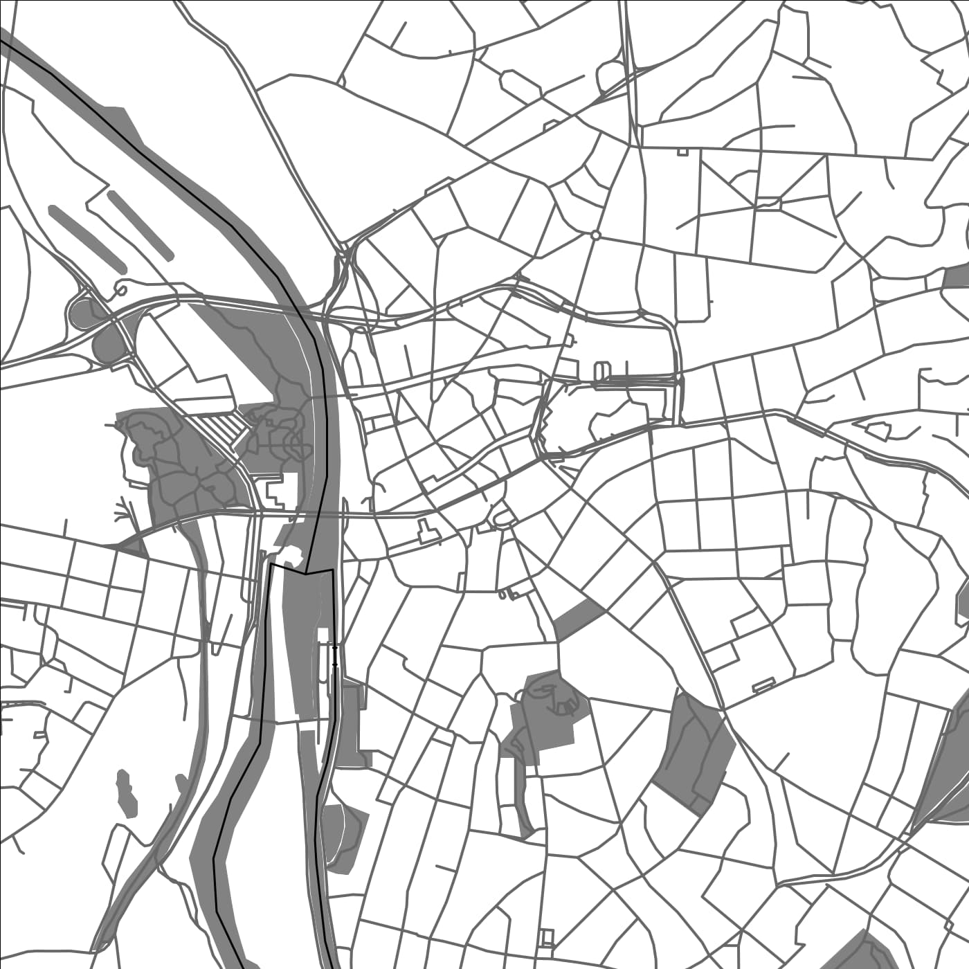 ROAD MAP OF MULHEIM, GERMANY BY MAPBAKES