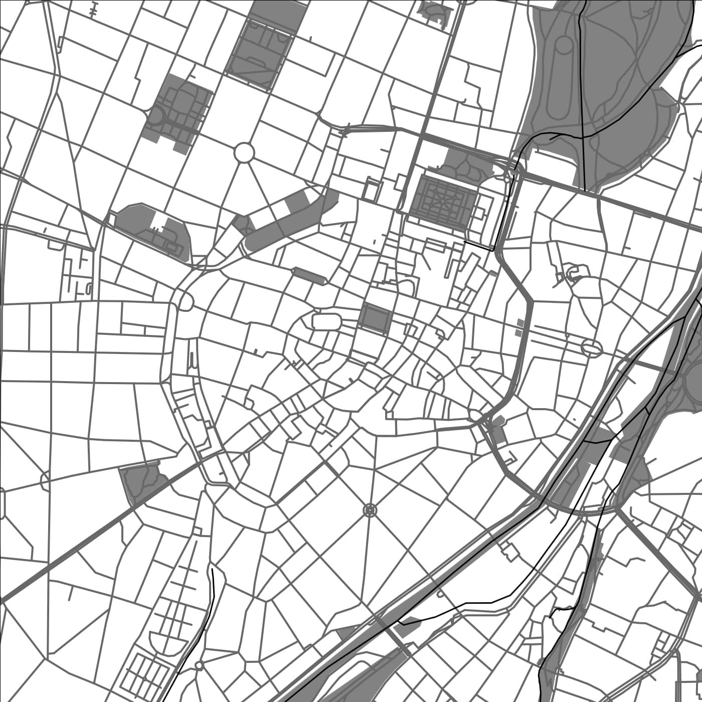 ROAD MAP OF MUNICH, GERMANY BY MAPBAKES