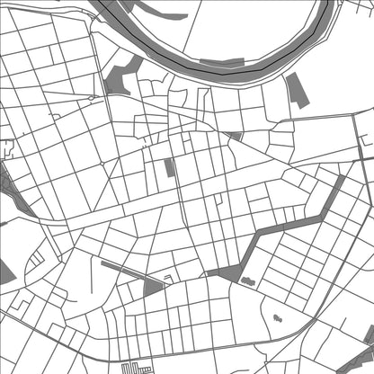 ROAD MAP OF OFFENBACH, GERMANY BY MAPBAKES