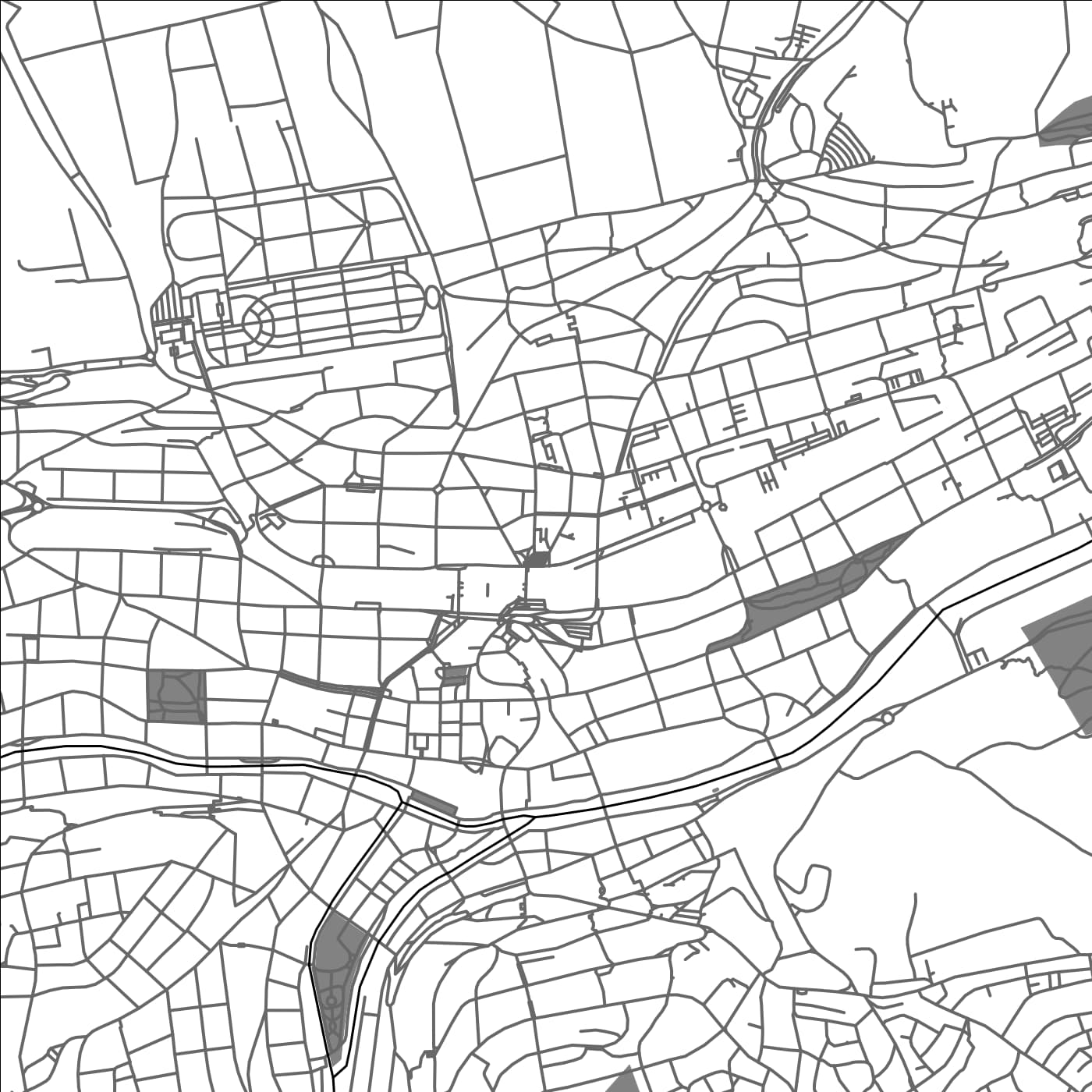 ROAD MAP OF PFORZHEIM, GERMANY BY MAPBAKES