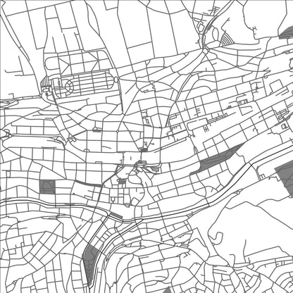 ROAD MAP OF PFORZHEIM, GERMANY BY MAPBAKES