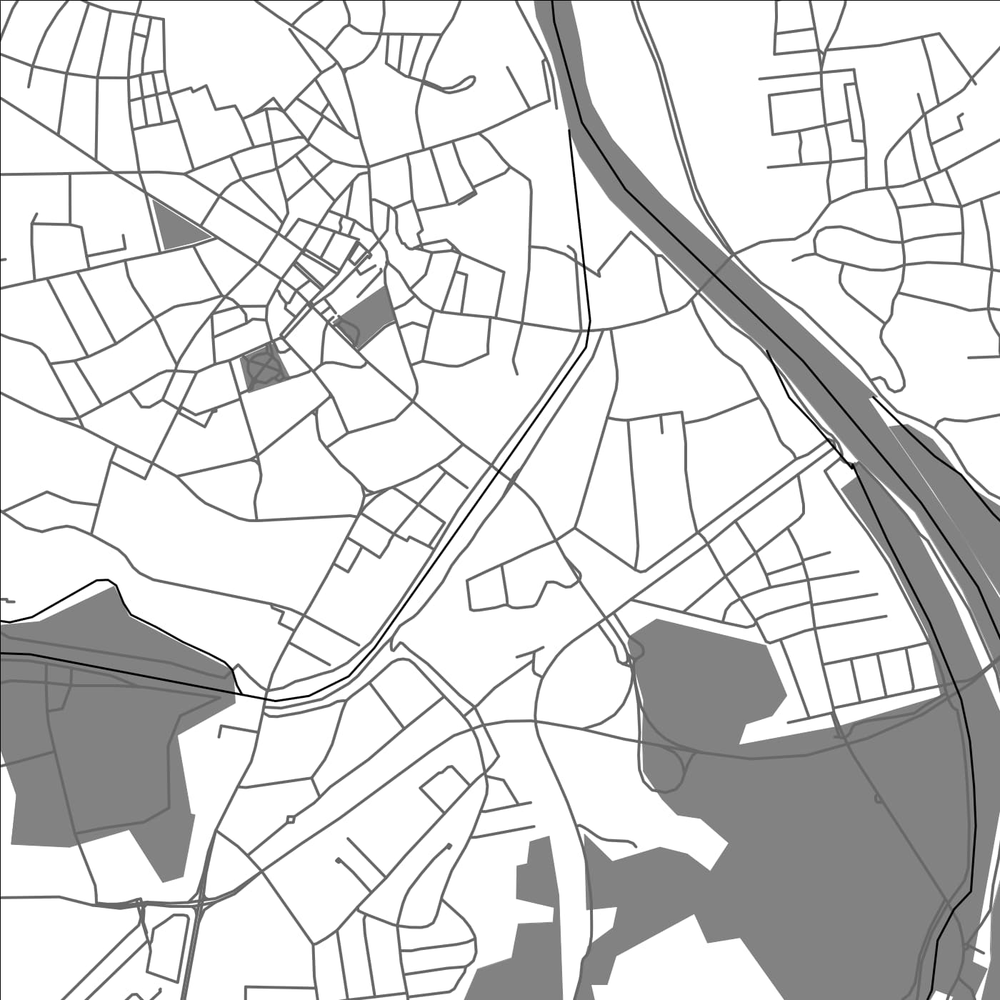 ROAD MAP OF ROSENHEIM, GERMANY BY MAPBAKES