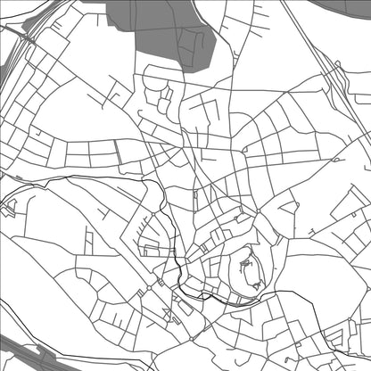 ROAD MAP OF SIEGBURG, GERMANY BY MAPBAKES