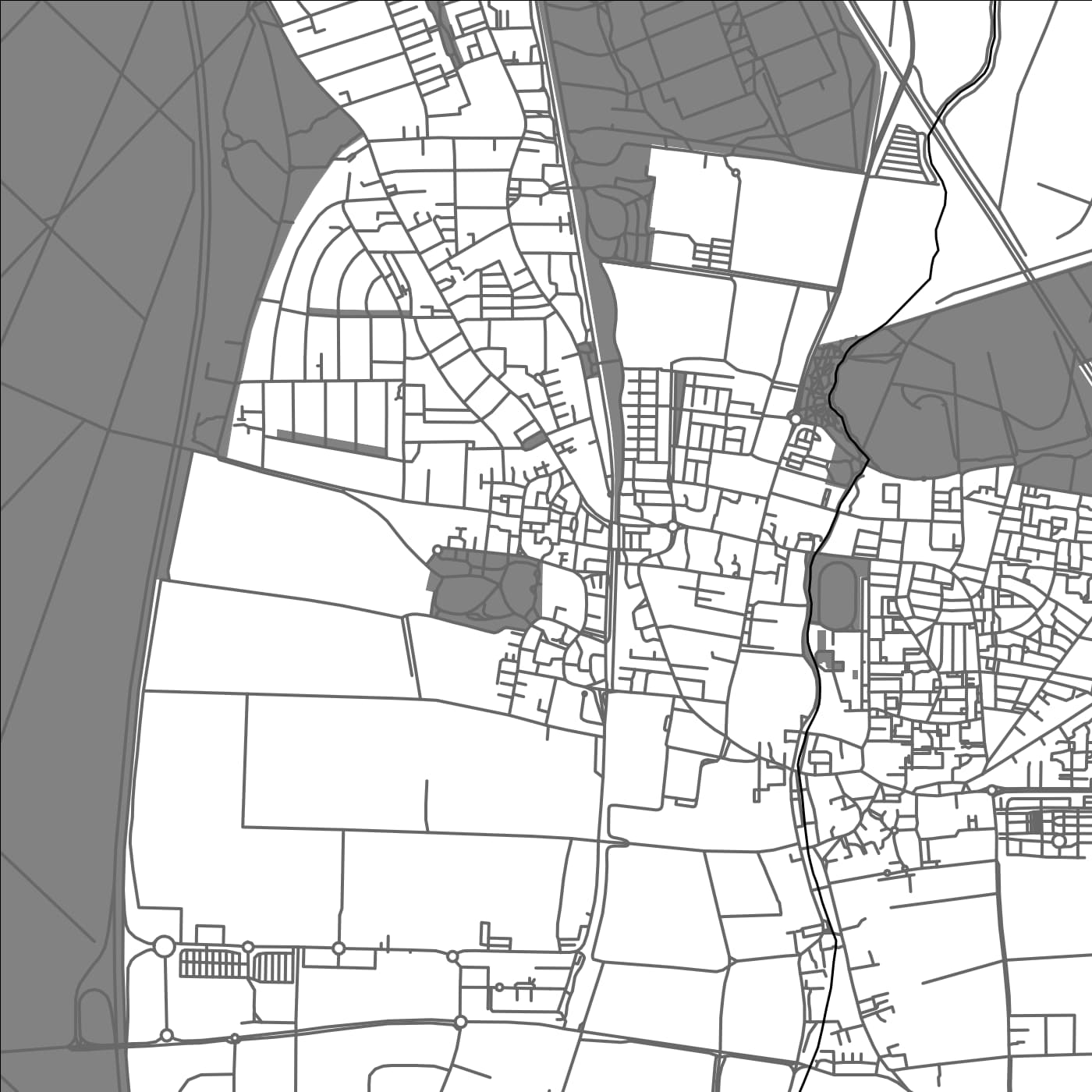 ROAD MAP OF UNTERHACHING, GERMANY BY MAPBAKES