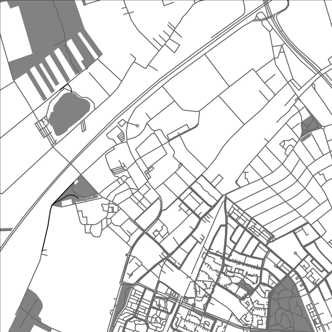 ROAD MAP OF UNTERSCHLEISSHEIM, GERMANY BY MAPBAKES