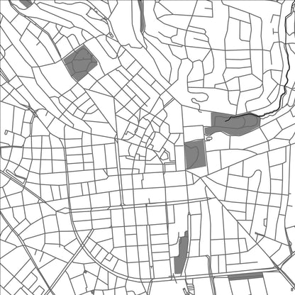 ROAD MAP OF WIESBADEN, GERMANY BY MAPBAKES