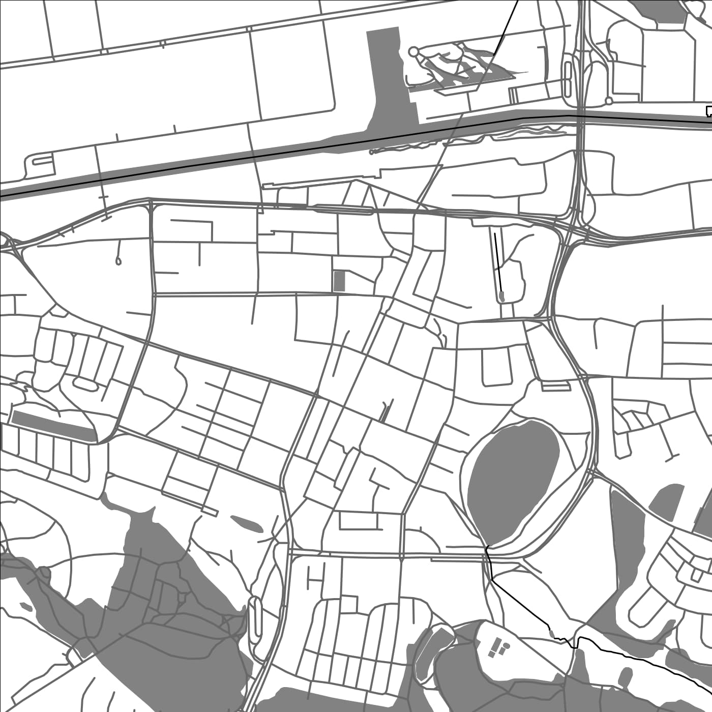 ROAD MAP OF WOLFSBURG, GERMANY BY MAPBAKES