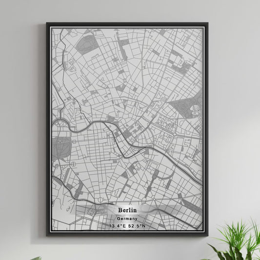 ROAD MAP OF BERLIN, GERMANY BY MAPBAKES