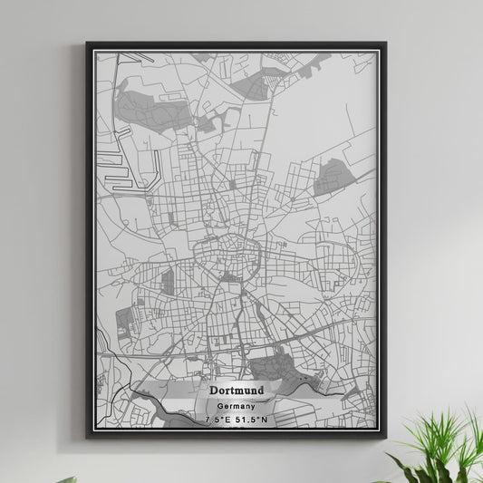 ROAD MAP OF DORTMUND, GERMANY BY MAPBAKES