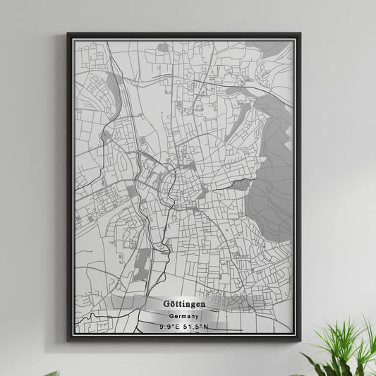 ROAD MAP OF GOTTINGEN, GERMANY BY MAPBAKES