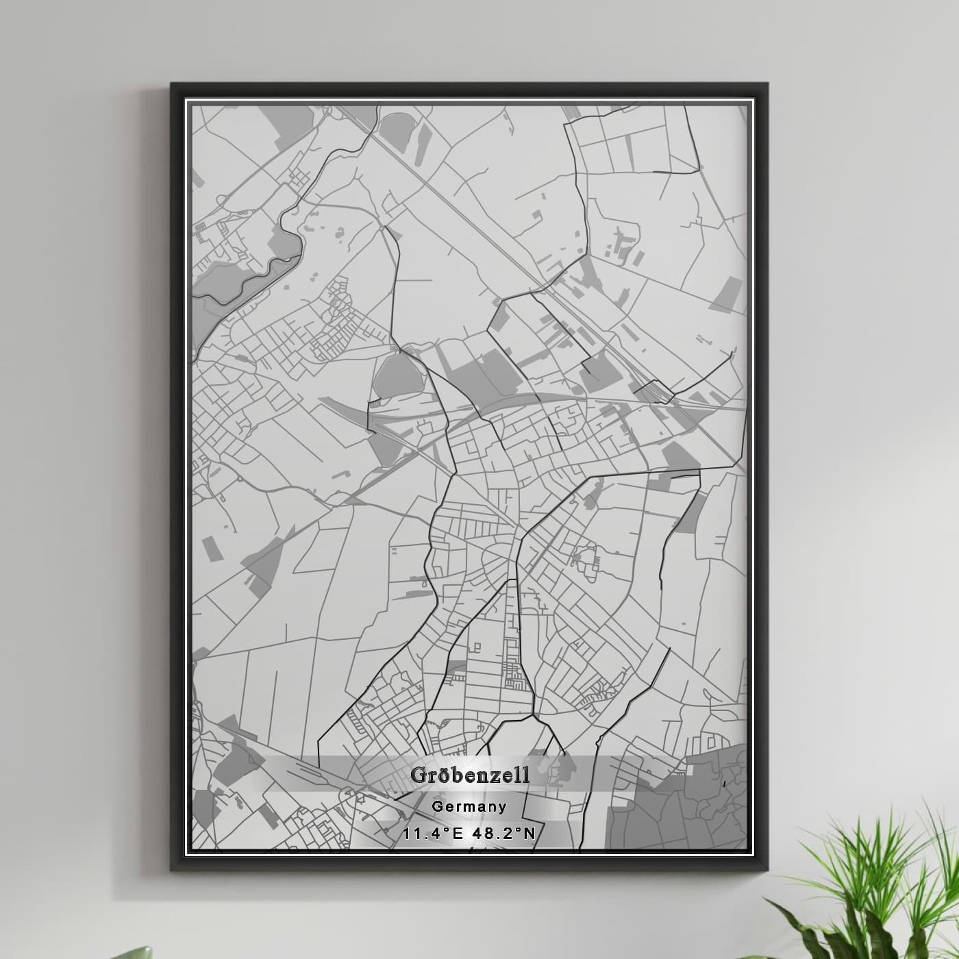 ROAD MAP OF GROBENZELL, GERMANY BY MAPBAKES