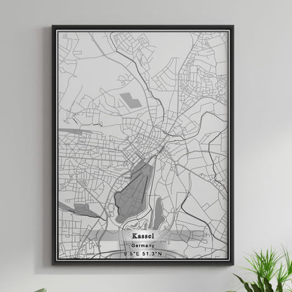 ROAD MAP OF KASSEL, GERMANY BY MAPBAKES